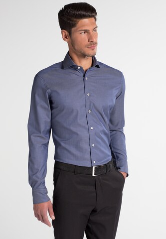 ETERNA Slim fit Zakelijk overhemd in Blauw: voorkant