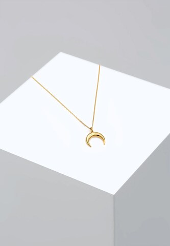 ELLI PREMIUM Halskette Halbmond in Gold