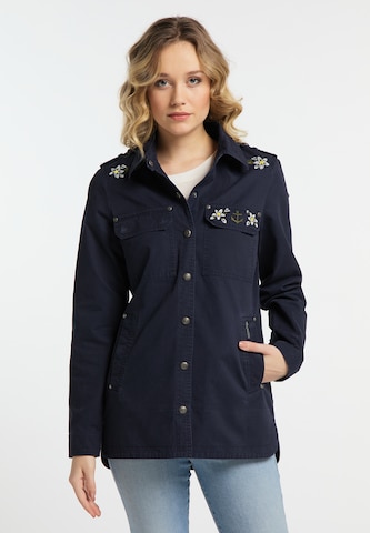 DREIMASTER Between-Season Jacket in Blue: front