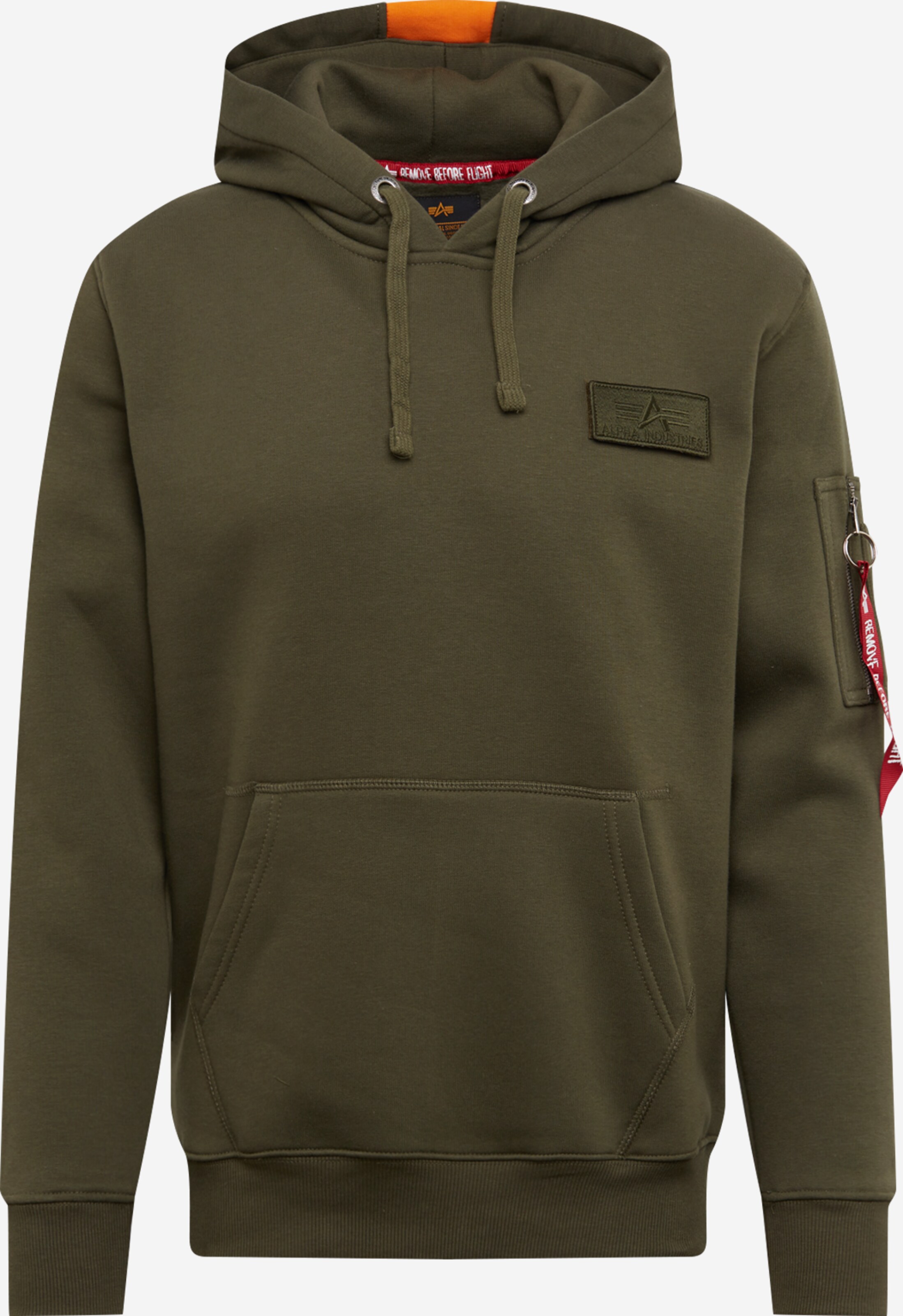 Alpha industries hoodie red stripe best sale