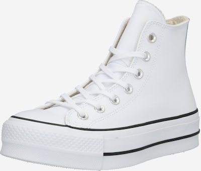 CONVERSE Sneaker high 'CHUCK TAYLOR ALL STAR LIFT HI LEATHER' i sort / hvid, Produktvisning