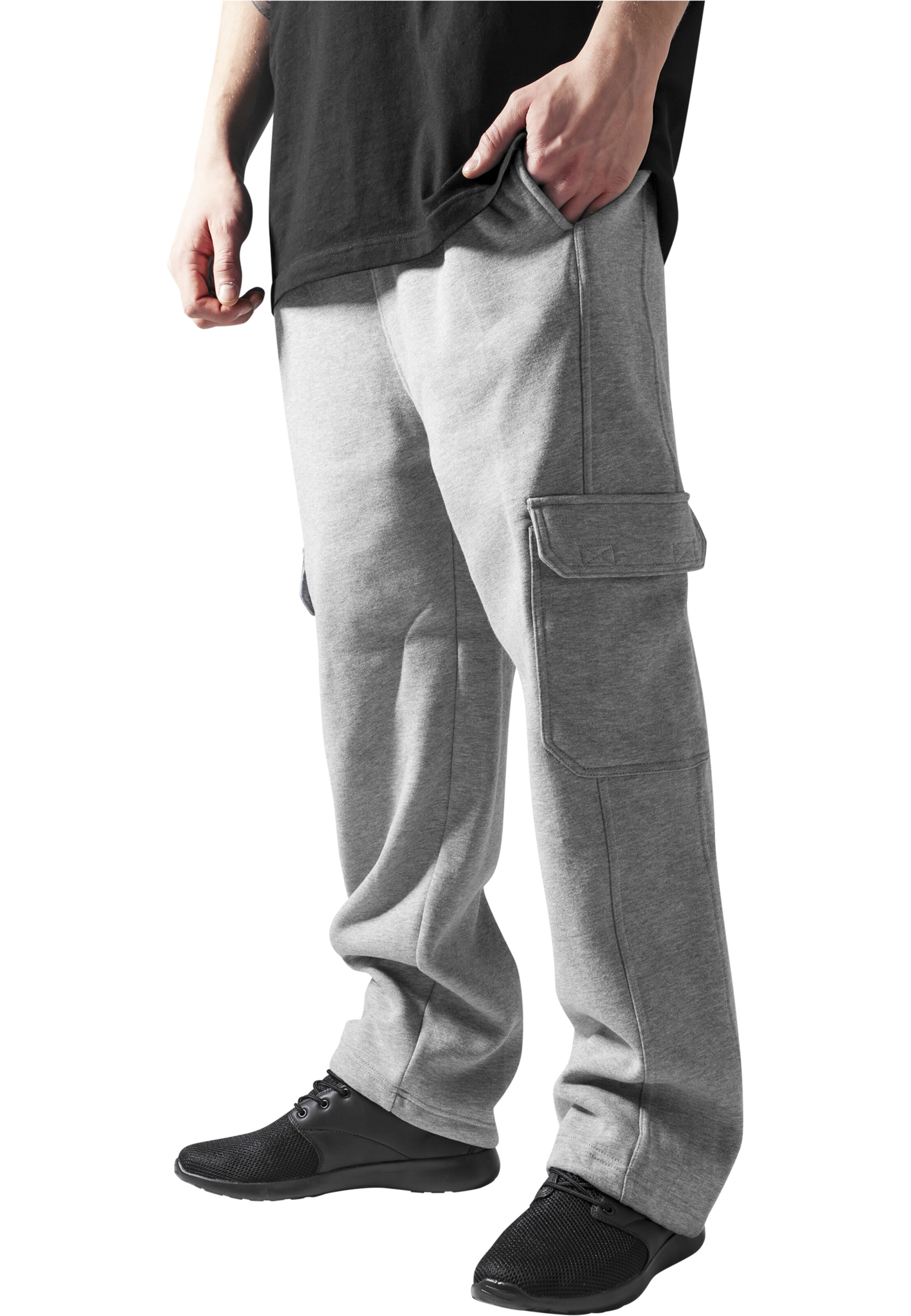 Loosefit Pantaloni cargo di Urban Classics in grigio: frontale