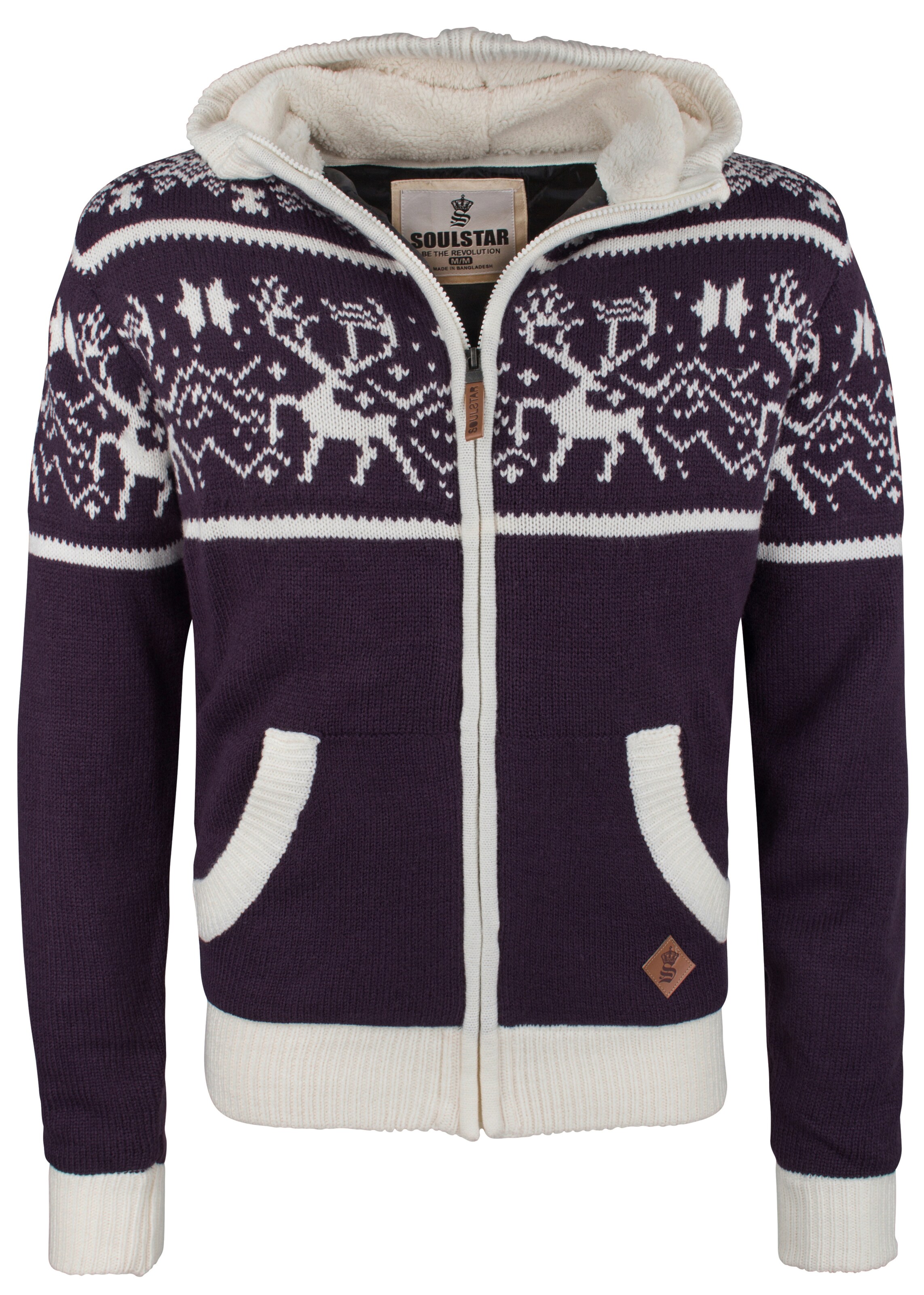 SOULSTAR - Gebreid vest in de kleur Crème