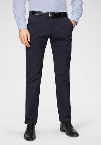 Regular Pantalon chino bugatti en bleu : devant