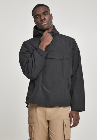 Brandit Between-season jacket in Black: front