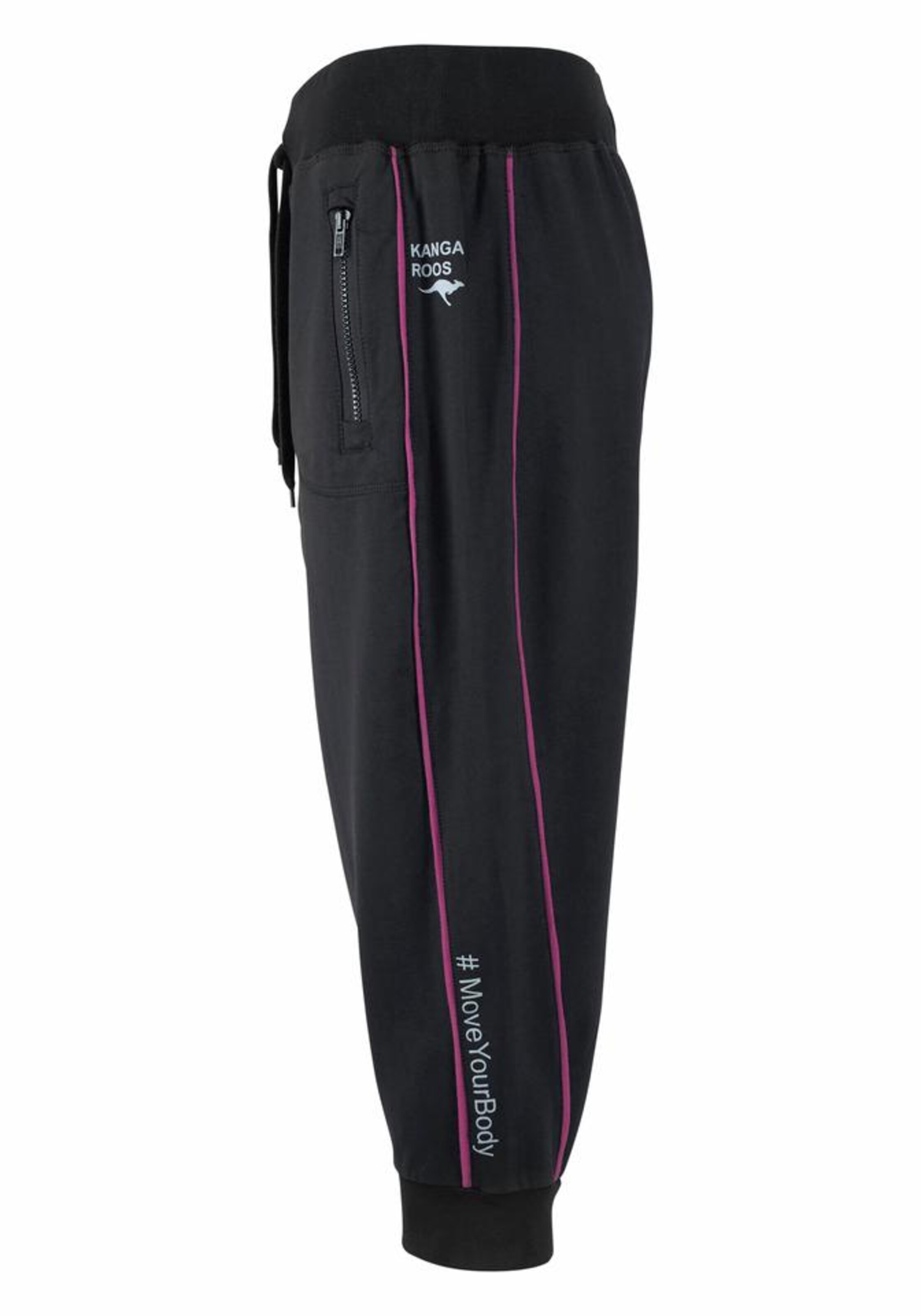 KangaROOS Tapered Jogginghose in Schwarz