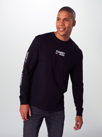 T-Shirt Tommy Jeans en noir : devant