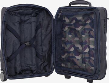 Piquadro Trolley 'Black Square' in Blauw