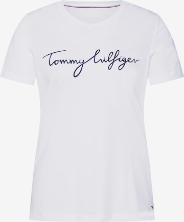 TOMMY HILFIGER Тениска 'Heritage' в бяло: отпред