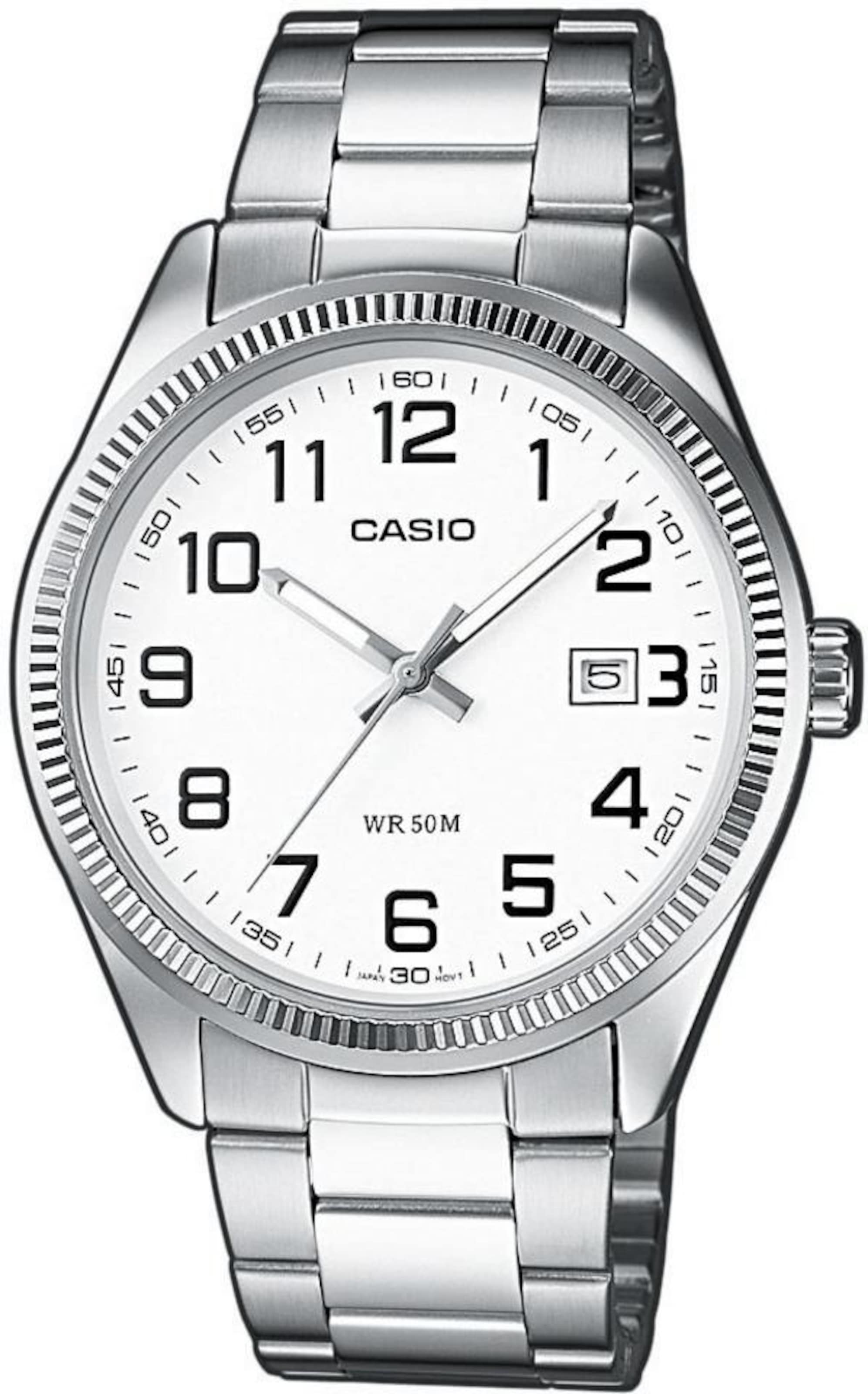 CASIO Analoog horloge in Zilver: voorkant