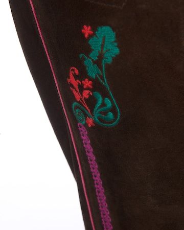 Regular Pantalon folklorique 'Lain' Maze en marron