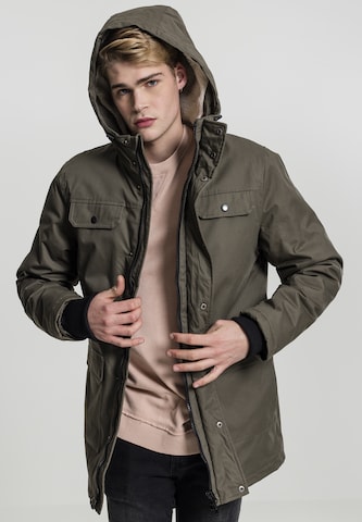 Parka mi-saison Urban Classics en vert : devant