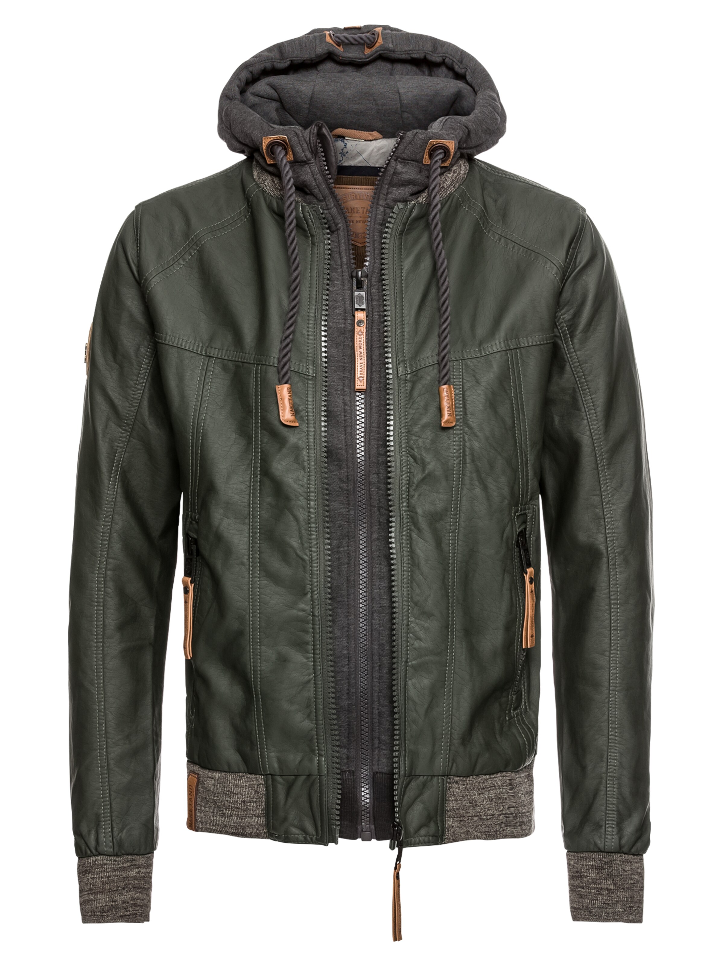 naketano - Tussenjas 'Hobbygangster' in de kleur Donkergroen