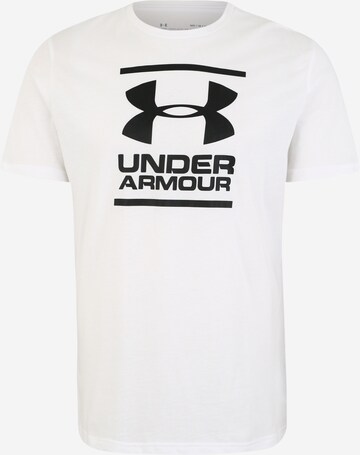 T-Shirt fonctionnel 'Foundation' UNDER ARMOUR en blanc : devant