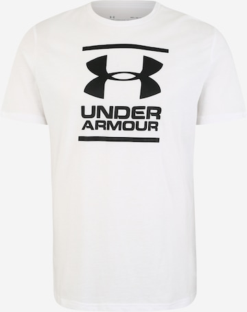 UNDER ARMOUR Functioneel shirt 'Foundation' in Wit: voorkant