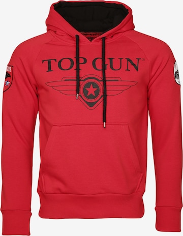 TOP GUN Sweatshirz 'Defender' in Rot: predná strana