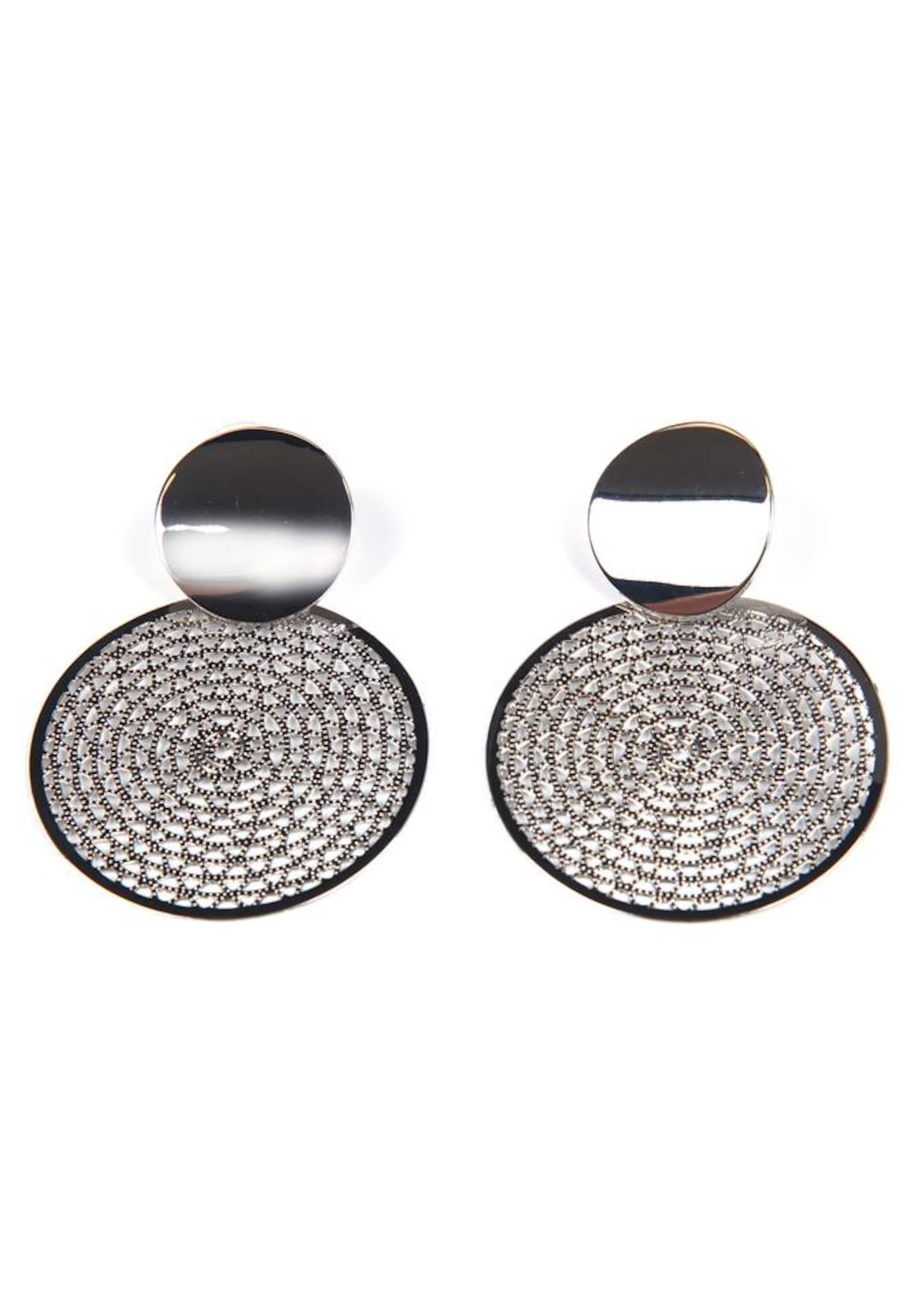 J. Jayz Earrings in Silver: front