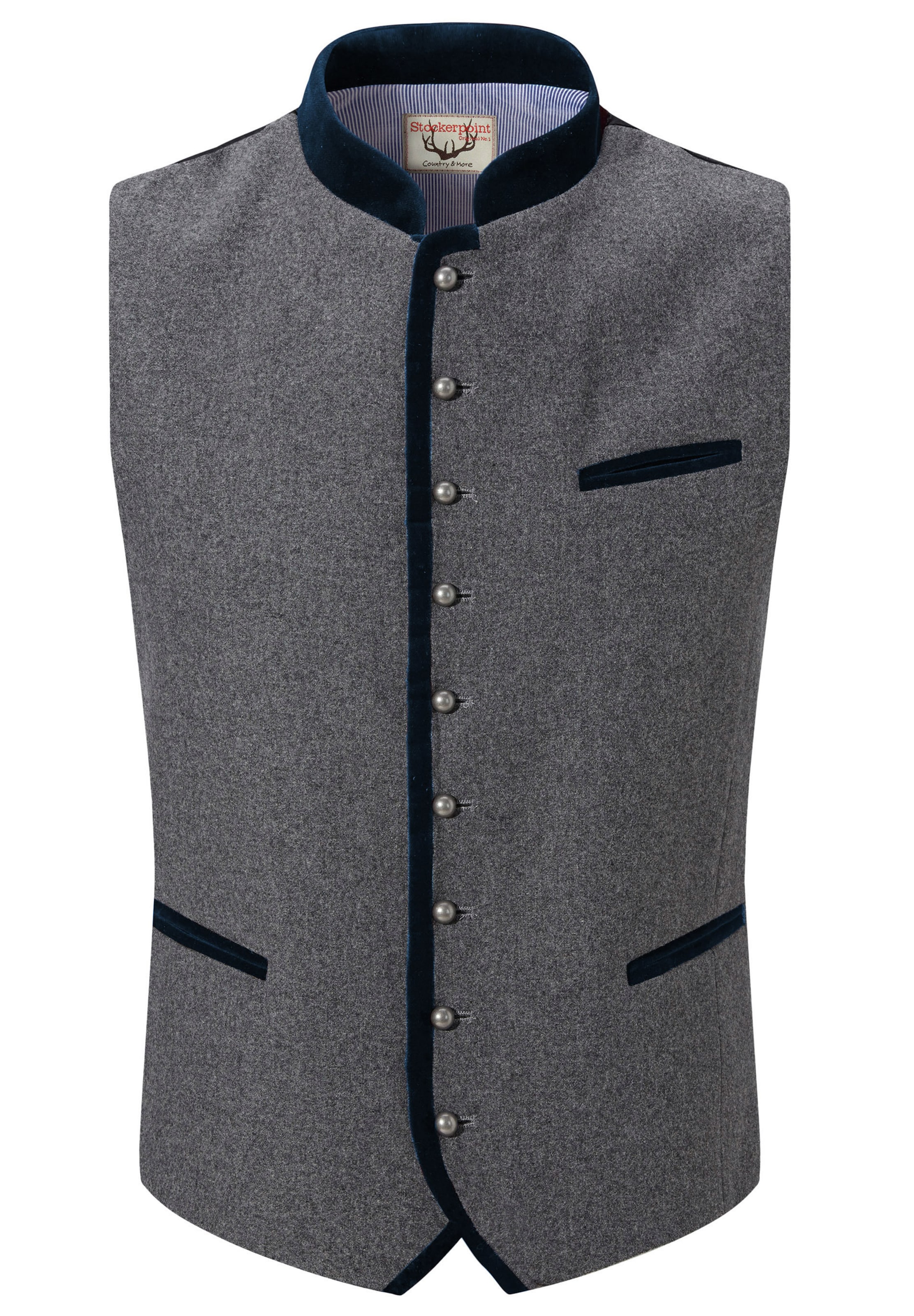 STOCKERPOINT Traditional vest 'Alonso' in Grey: front