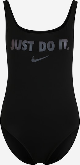 Nike Swim Strój kąpielowy sportowy w kolorze szary / czarnym, Podgląd produktu