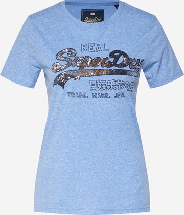 T-shirt Superdry en bleu : devant