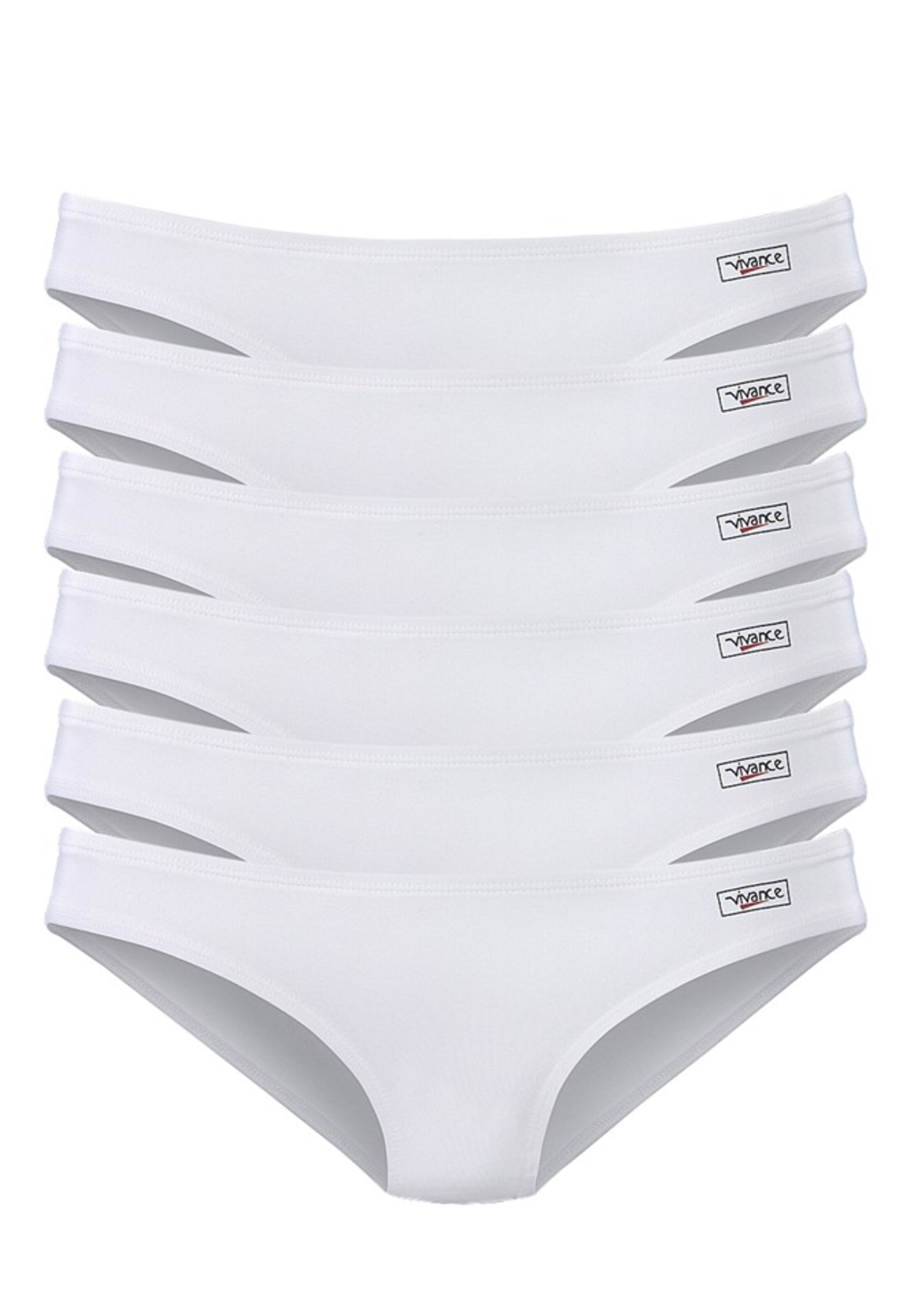 VIVANCE Bikinislips (6 Stck.) in Weiß: Vorderseite
