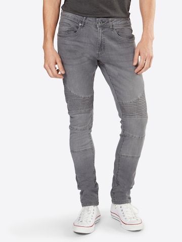 Urban Classics Skinny Jeans in Grijs: voorkant