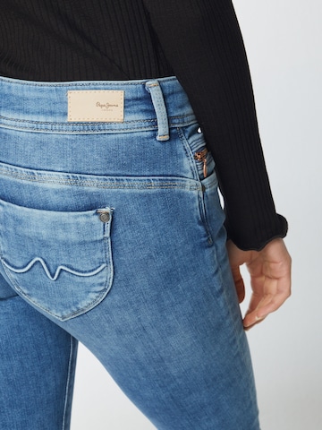Pepe Jeans Slimfit Farkut 'New Brooke' värissä sininen
