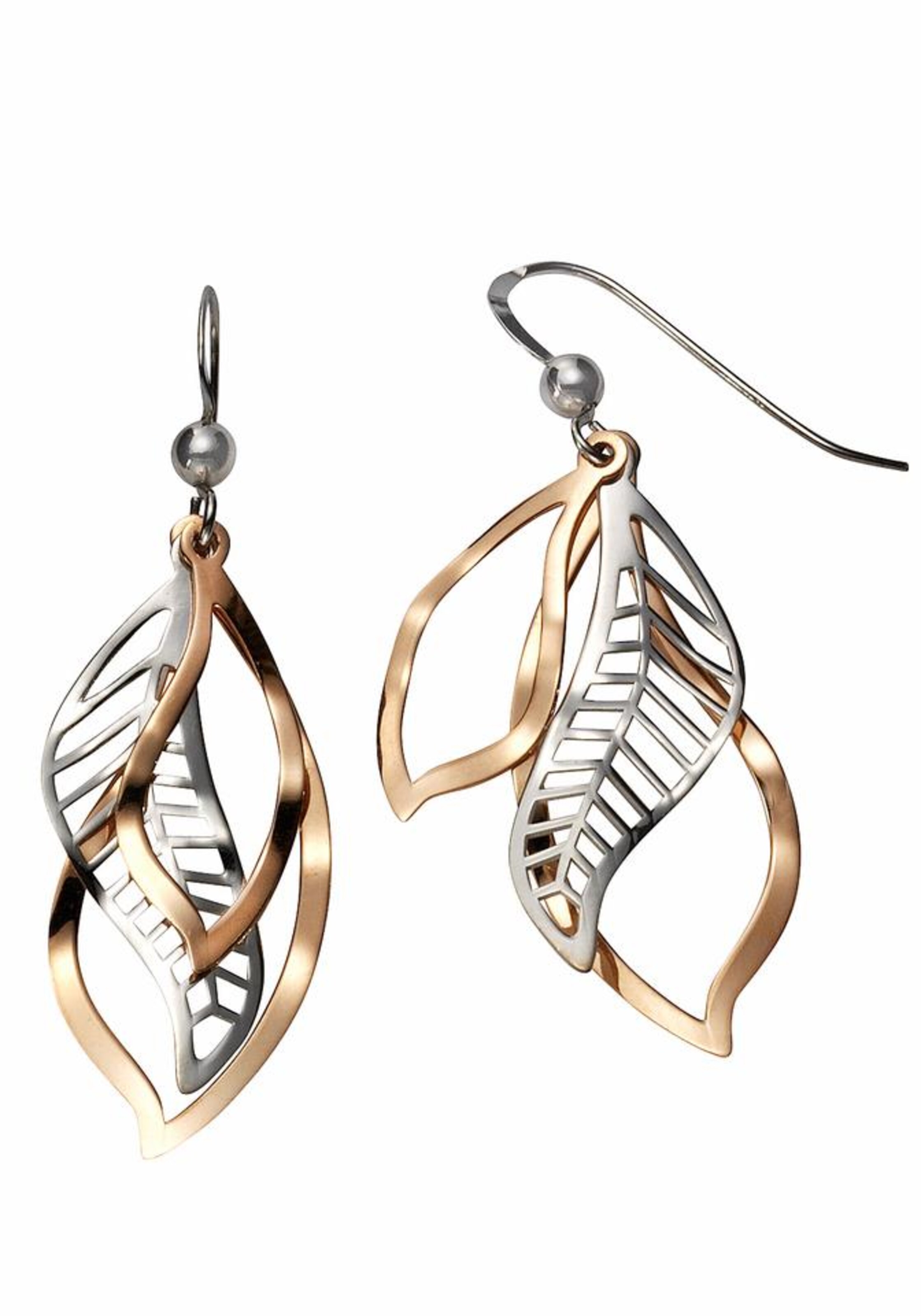 FIRETTI Paar Ohrhaken in Gold: Vorderseite