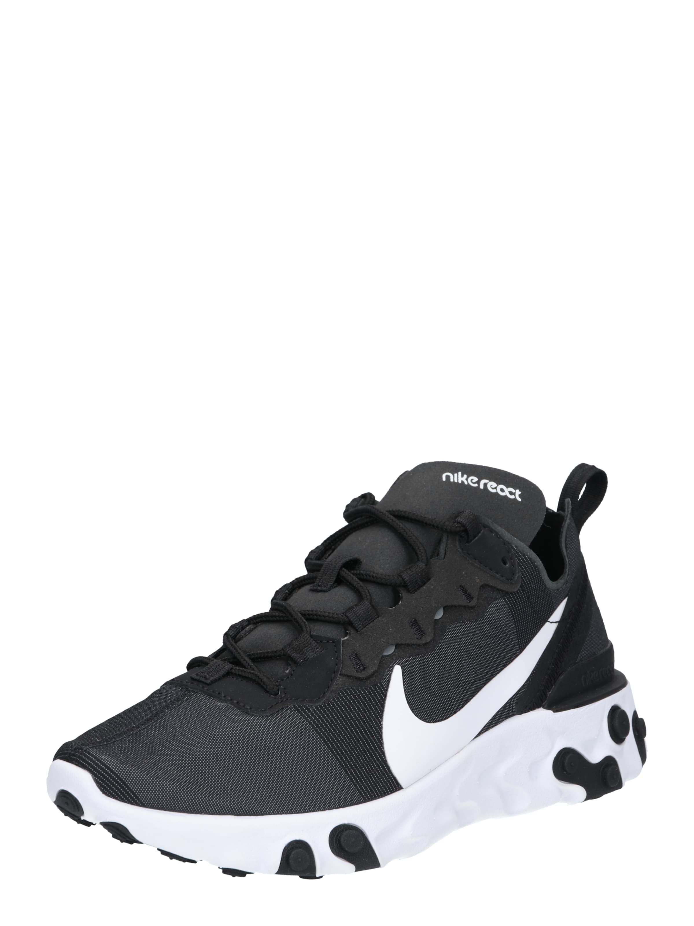 Nike Sportswear Rövid szárú sportcipők 'REACT ELEMENT 55' - fekete: elől