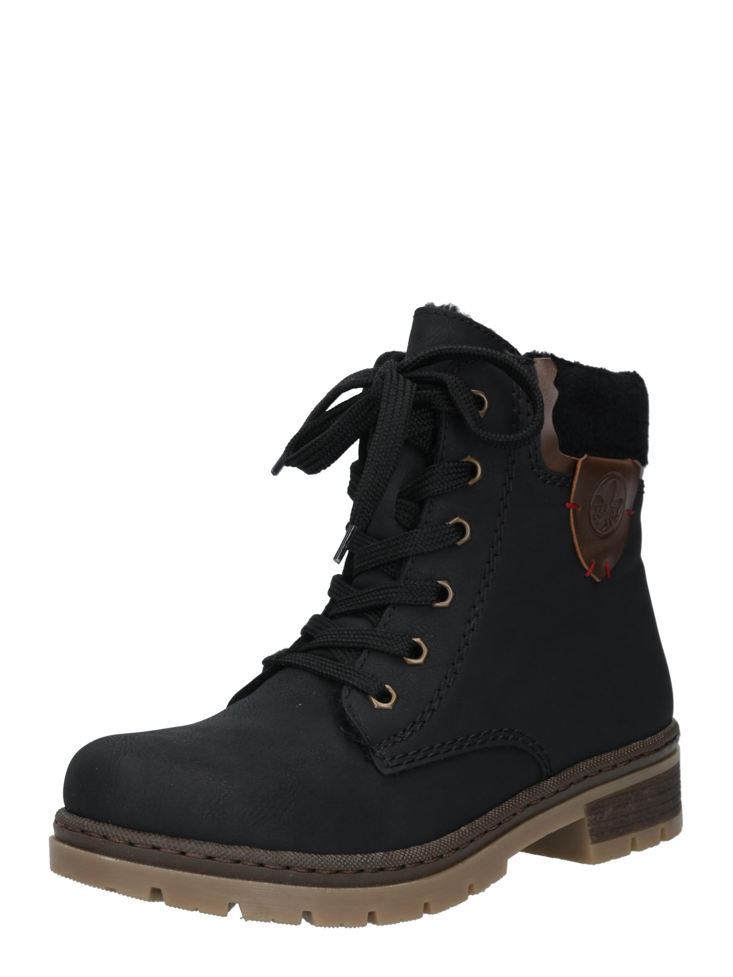 Rieker Μποτάκι με κορδόνια σε μαύρο: μπροστά