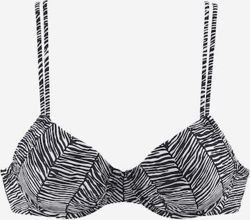 VENICE BEACH T-shirt Bikini top 'Sugar' in Black: front