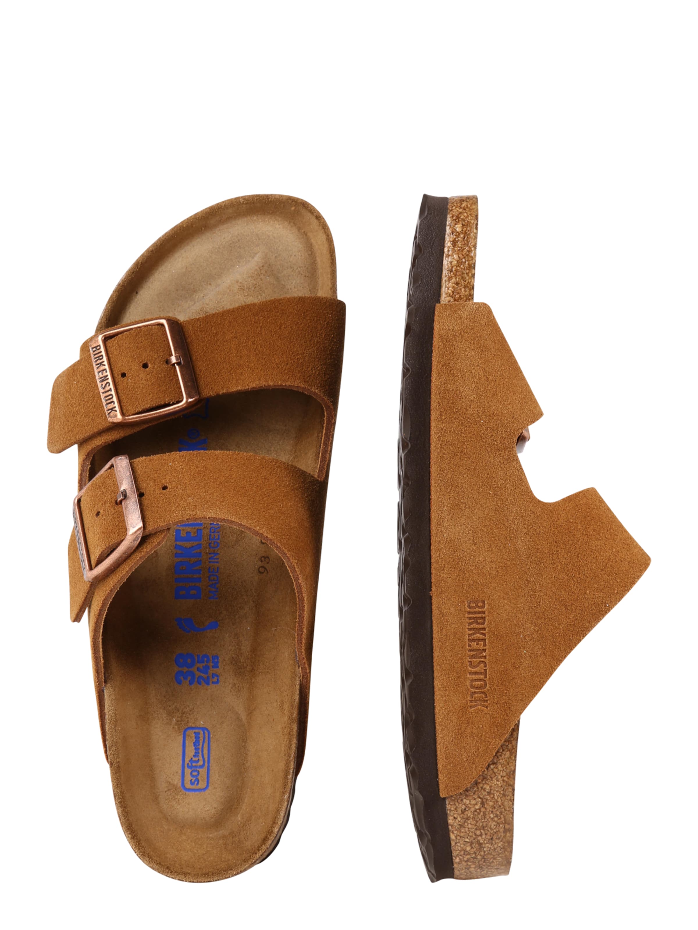 BIRKENSTOCK Pantofle 'Arizona' – hnědá: boční strana
