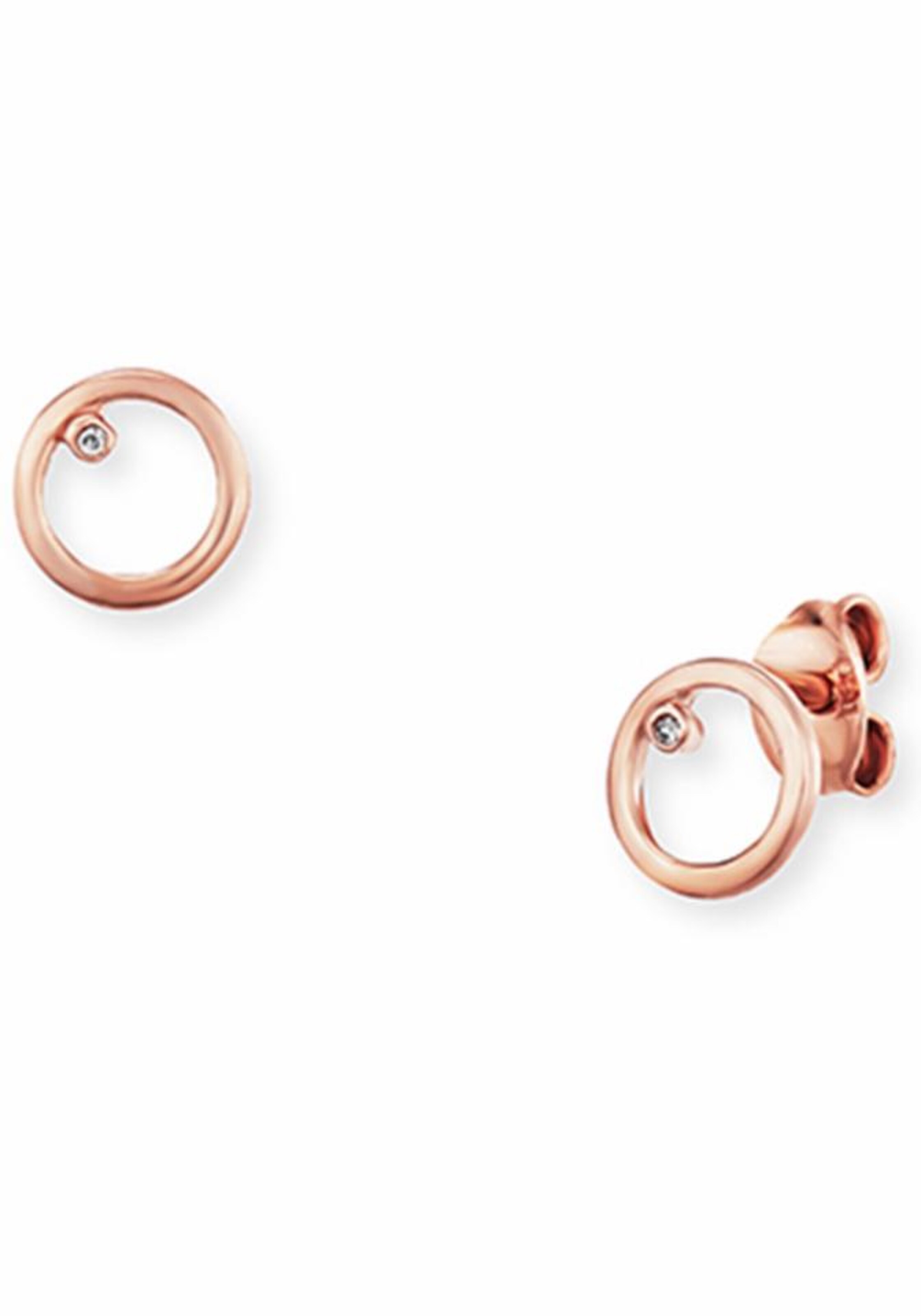 Boucles d'oreilles caï en or : devant