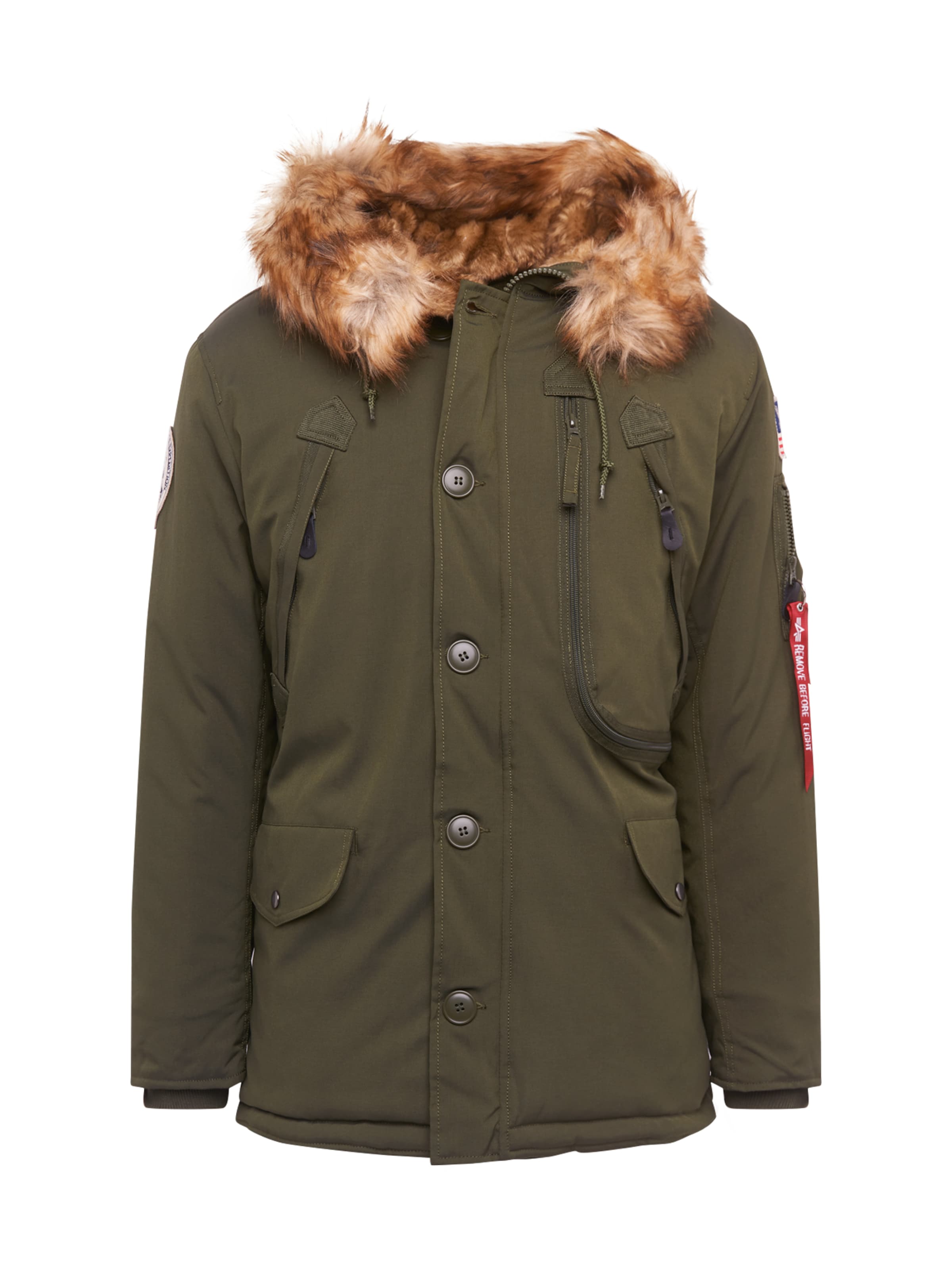 ALPHA INDUSTRIES Χειμερινό παρκά 'Polar' σε πράσινο: μπροστά