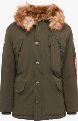 Parka invernale 'Polar' di ALPHA INDUSTRIES in verde: frontale