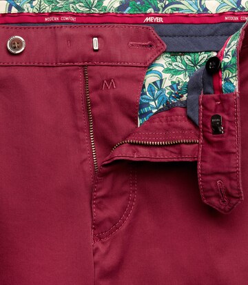 Meyer Hosen Slimfit Hose 'Bonn' in Rot