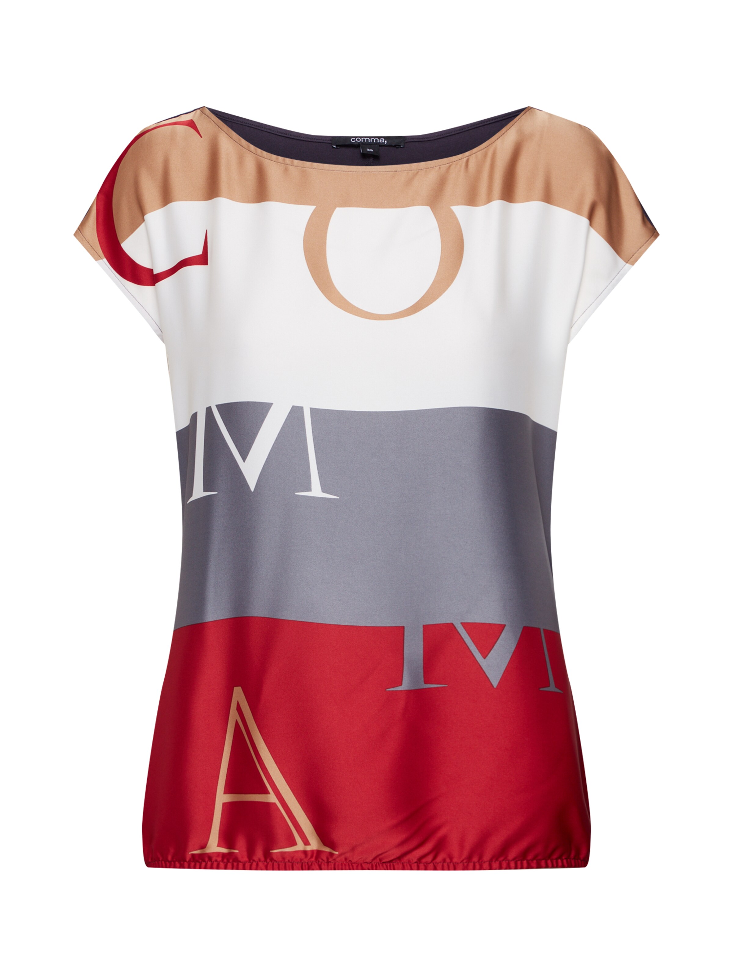 COMMA - Shirt 'T-SHIRT KURZARM' in de kleur Gemengde kleuren