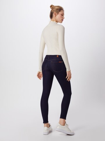 7 for all mankind Skinny Jeans 'The Skinny Crop' in Blue: back