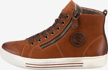 REMONTE High-Top Sneakers in Brown