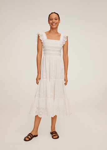 Robe 'Viqui' MANGO en blanc