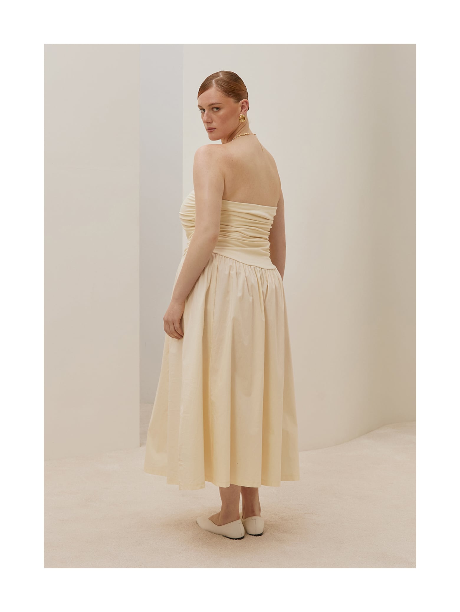 Jasmine - Butteryellow Tube Top Dress Look