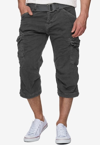 INDICODE JEANS Regular Cargo Pants 'Nicolas' in Grey: front