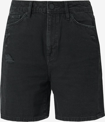 QS Loosefit Shorts in Schwarz: predná strana