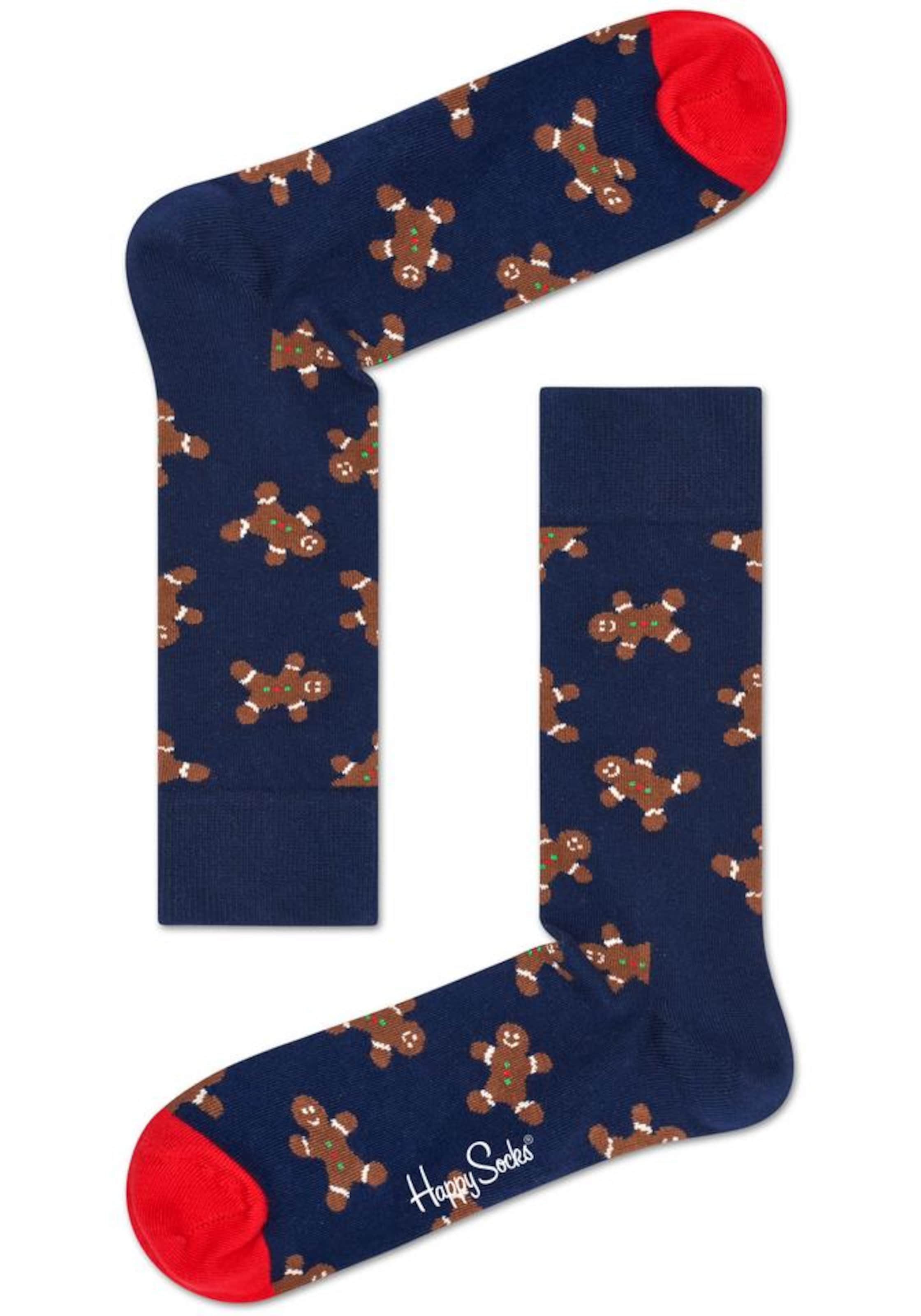 Chaussettes 'Gingerbread' Happy Socks en bleu : devant