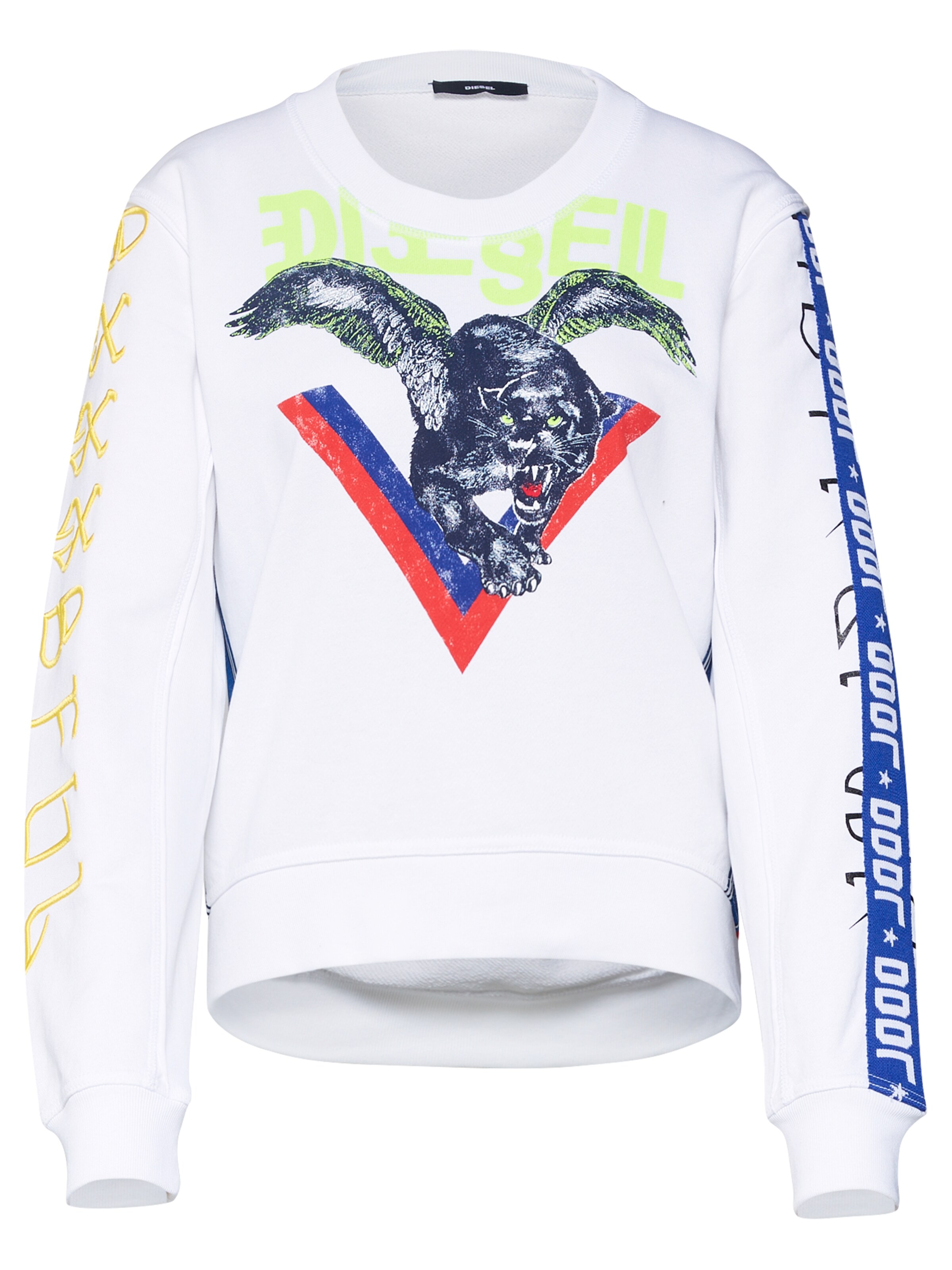 DIESEL - Sweatshirt 'F-LYANYDY SWEAT-SHIRT' in de kleur Wit
