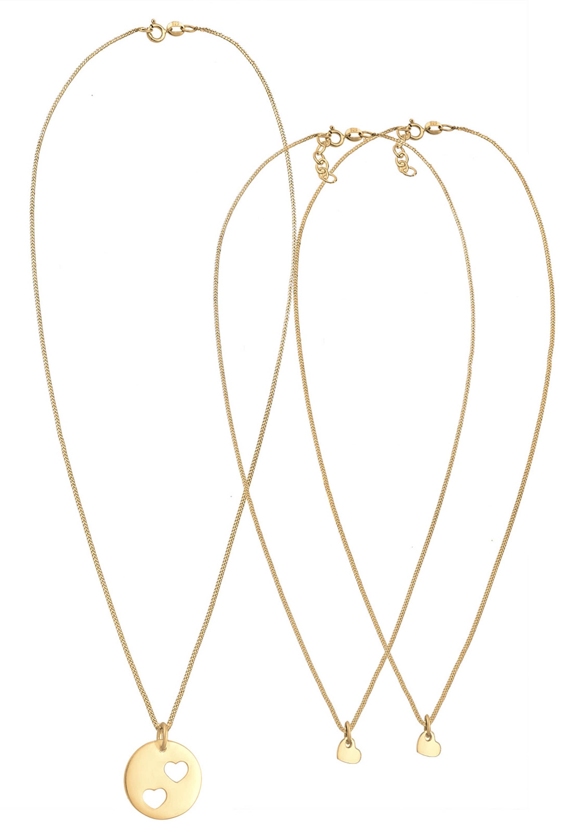 ELLI Jewelry set 'Herz, Mutter und Kind' in Gold