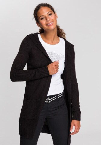 KangaROOS Knit Cardigan in Black: front