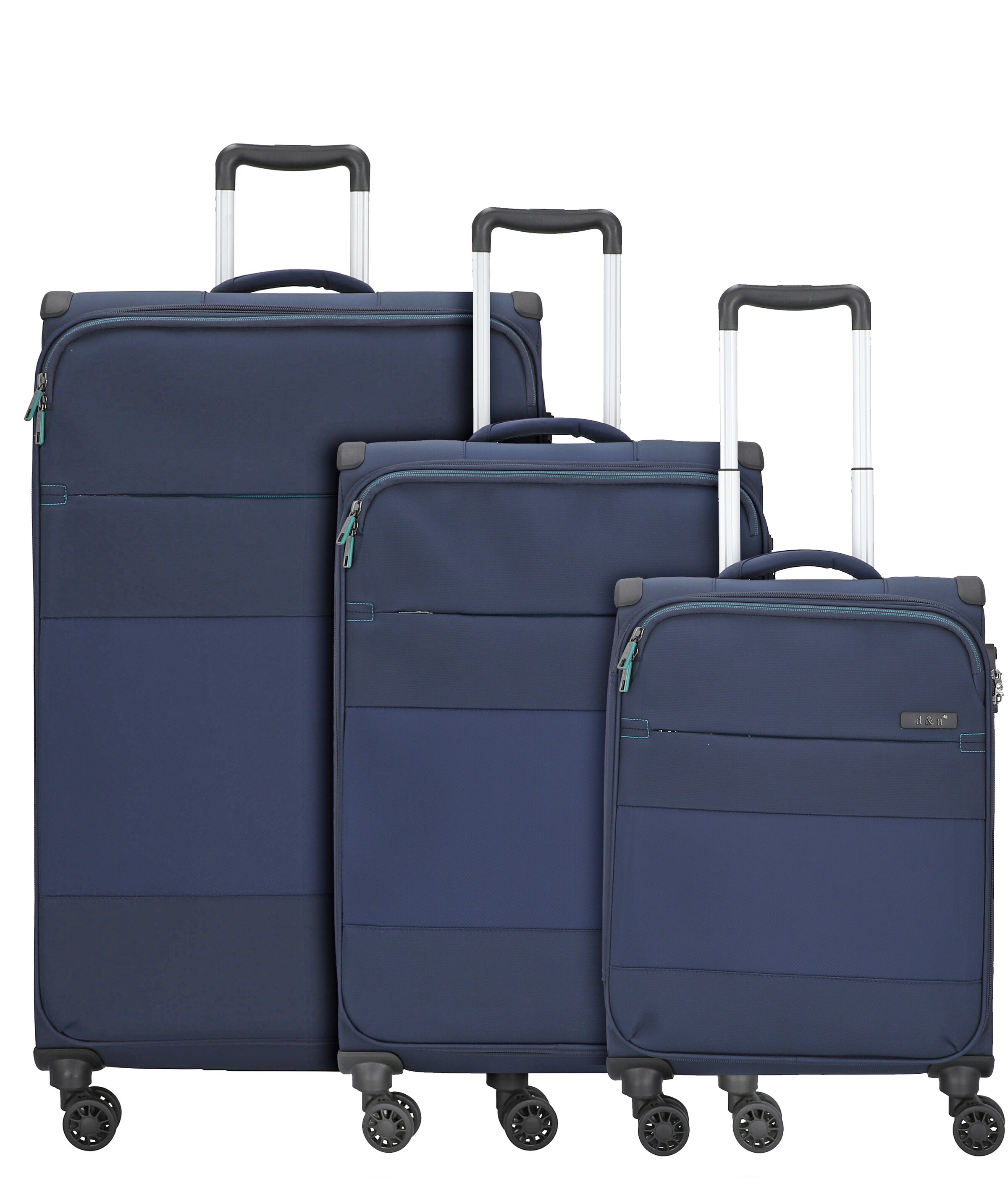 D&N Kofferset 'Travel Line 9004' in Blauw: voorkant