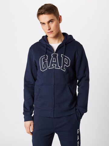 GAP Sweatjacke 'CHL FZ ARCH' in Blau