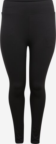 Urban Classics Skinny Leggings in Black: front